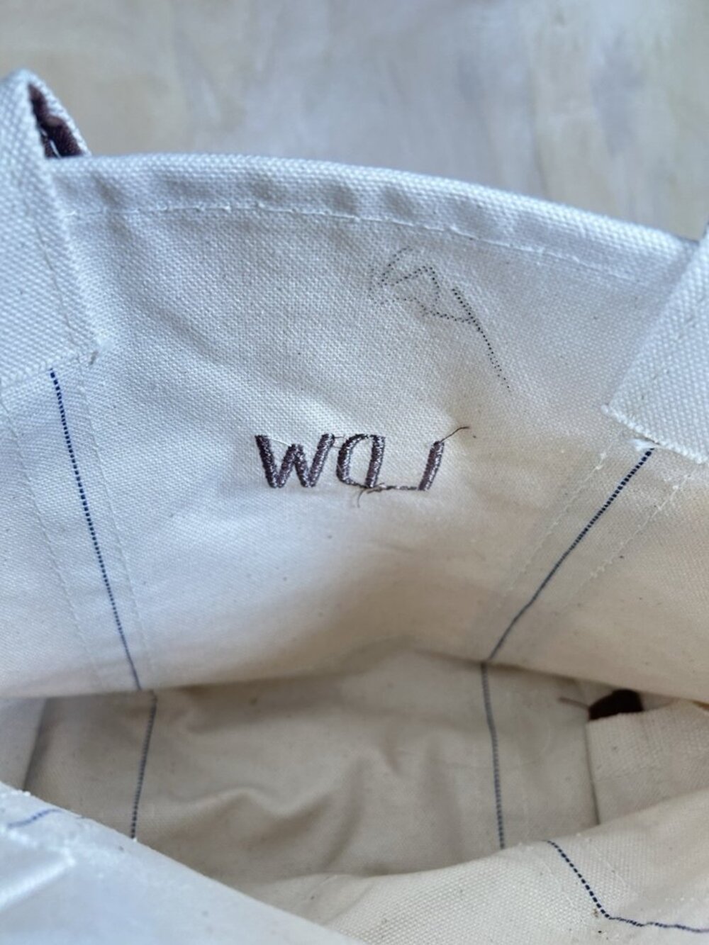 Vintage 1990’s LL Bean Boat & Tote Canvas Brown Trim  USA Made Monogrammed EUC - Picture 6 of 15